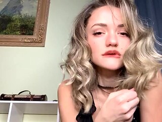 hot blonde goddess dominates and instructs in gentle FEMDOM POV