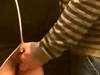 Fingering A Slut's Shaved Pussy in Public