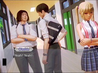 Waifu Academy uncensored adventure with an inexperienced pigtail schoolgirl