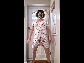 Cumming In My Cherry dress And Tights