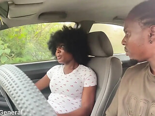 Curvy ebony damsel getsUber-fucked by her driver