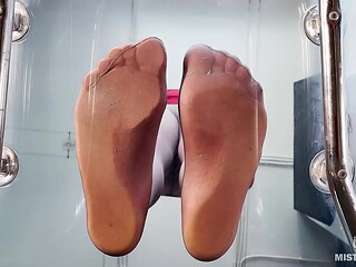 I just stand on your face with my full weight in pantyhose POV