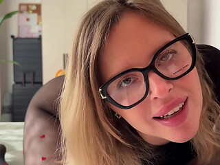 ANAL: Glasses, Tights, Globe &mdash_ the Geography Teacher Shows the Secret Entrance