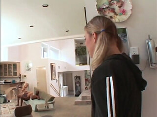 Monster black cock in the ass of two teeny blondes