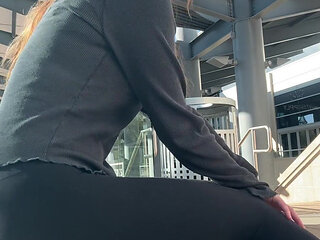 Finding a Spot at the Mall to Cum Hard Orgasm Outdoors