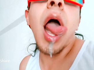 saliva fetish all over my mouth