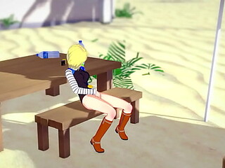 Animated schoolgirl exposes herself at the park