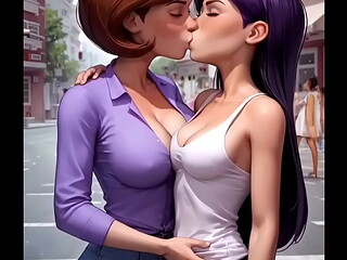 Helen Parr x Violet Parr lesbian compilation (AI-generated)