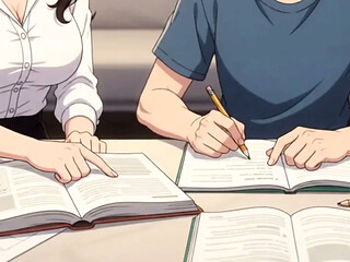 Stepmoms helping in Homework turn into intimation and fucking