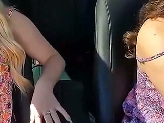 Remote Control Vibrators Make Busty MILF and Big Tits Girl Flash and Orgasm in Traffic