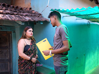 Indian Village Bhabhi Get Fucked in Her Tight Pussy by Loan Manager During Day Time