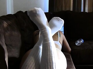 Linsey Dawn solo foot fetish