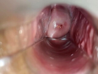 orgasm inside the vagina close-up
