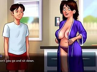 Horny stepmom watches silently while getting fucked in 3D