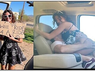 Hot Hitchhiker With No Panties: Will Ride 4 A Ride