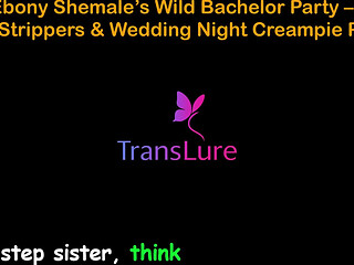 English Audio Sex Story - Tall Ebony Shemale's Wild Bachelor Party - Huge Cock Strippers & Wedding Night Creampie - 6