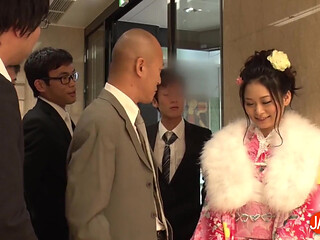 Horny Nishino Ako's Blowbang & Fucking Until Creampied