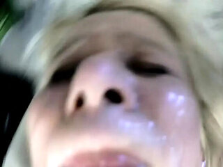 Mature German Housewife Lotusblume Gets Facial Cumshot - Amateur Blowjob & Sucking Sperm Load