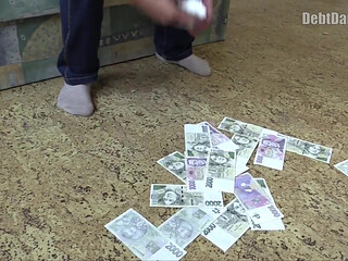Debt Dandy Offers Broke Client Fast Cas'h for Quick Bareback Doggystyle Action