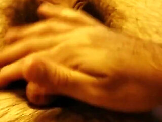 Solo Male Cumshot on Hairy Belly