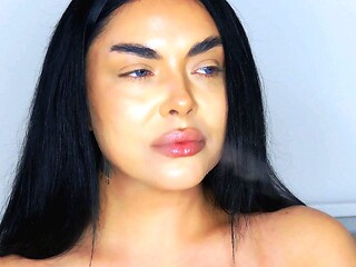 Beautiful Brunette Smoking Fetish Tease - Softcore Seduction
