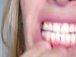 Savory Flossing Uvula and Mouth Tour Gum Stretching Sense