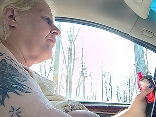 Masterbation in Car Driver Seat