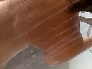 Couple recorded in the shower