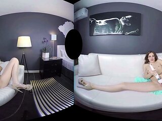 VR masturbating solo video with Bobbi