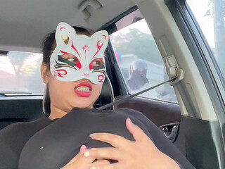Horny in Grab car