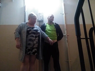 Oral sex and masturbation cock in the entrance 1