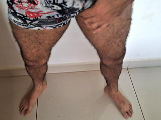 Jerking off with my rock-hard cock!