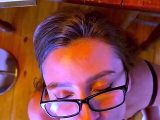 Ave Estel Gives a Head In Her Sexy Lingerie