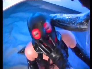 Sexy latex chick anally fucked from her horny dude