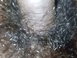 Hairy big dick jerking