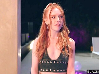 Tiny Redhead Madi Collins Takes Huge BBC Gangbang