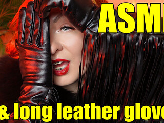 Sexual pin up Arya, ASMR video with long black gloves