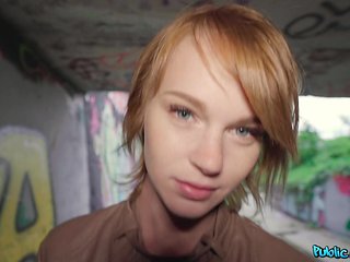 18yo Pretty Redhead Fucked In a Tunnel Outdoors - Marti...