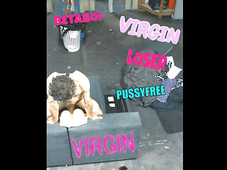 Loser has first titty fuck, with fake silicone boobs.