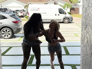 Lesbian couple tries cock after therapist's persuasion