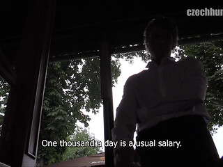 Amateur Czech Hunter Seduces Young Waiter for a Bareback Sex Session Indoors