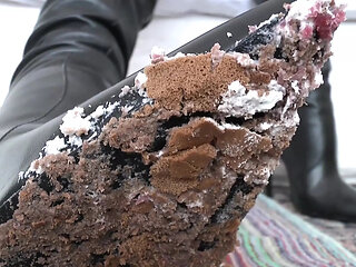 Smoking Mistress and Delicious Dessert From Boot Soles, POV Clip, Lady Victoria Valente