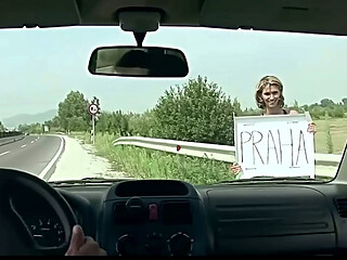 Street s series. Hitchhiking girl in trouble. Amanda Vamp Part 1. Capturing her at the side of the road.