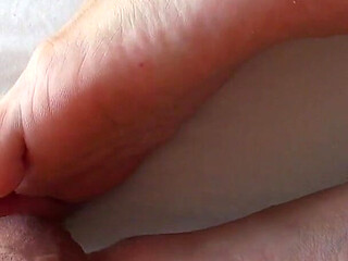 Jasmine's Blonde MILF Feet Worshipped by Titus and Covered