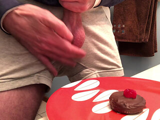 Cum on xmas cookie and then eat it