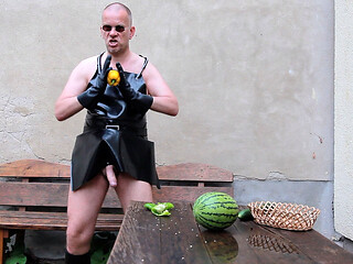 The Horny Rubber Gardener - Crushing Vegetables & Boot Care