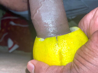 Indian Desi Boy Cock Fuck With Orange.