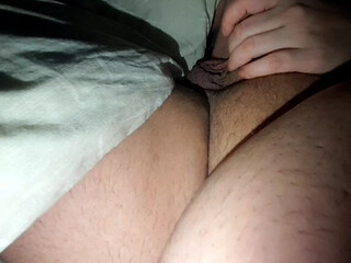 Step mom hand accidentally slip into step mom dick and handjob his big erection