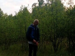 Outdoor Twink Peeing in the Woods