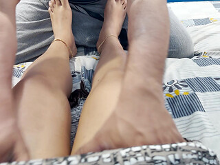 Mallu Couple Feet Romance Husband Massage and Lick on Wife Feet